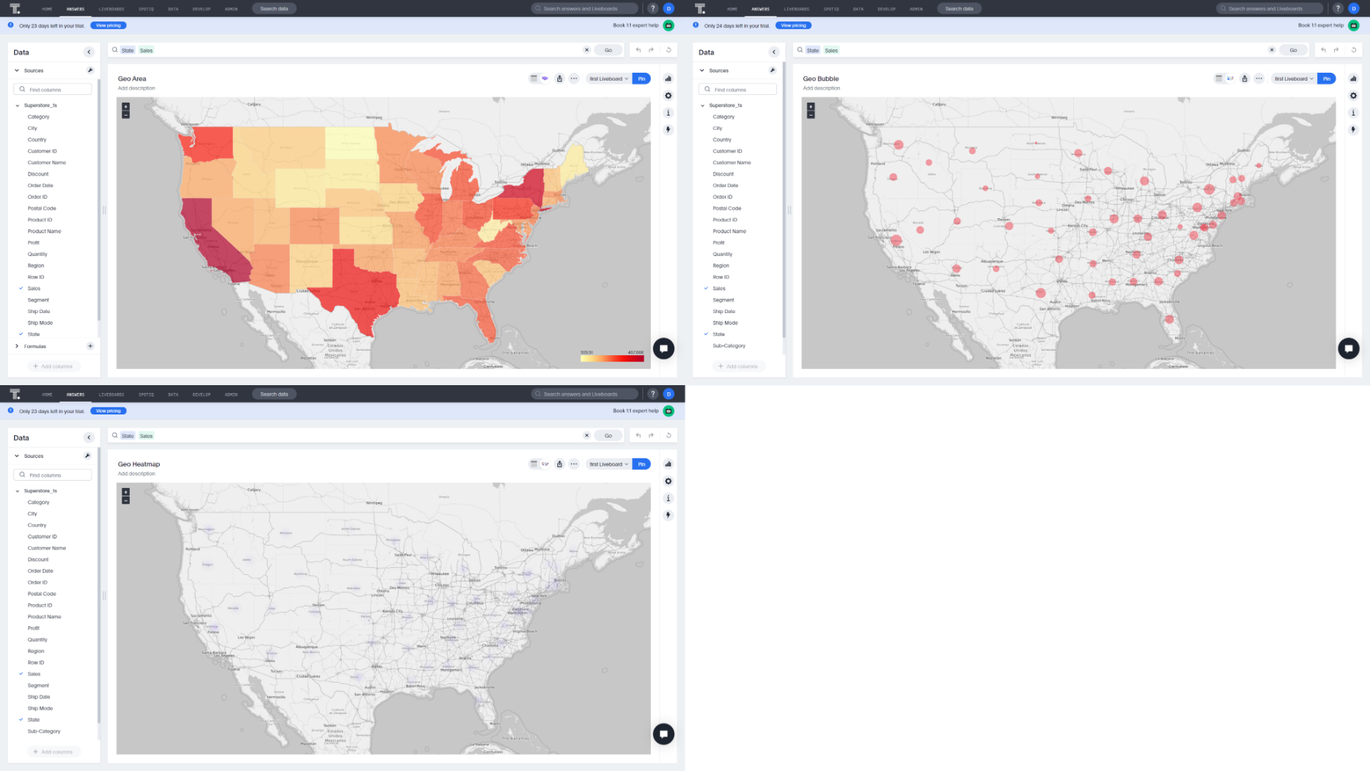 Figure 2-29 Maps - ThoughtSpot